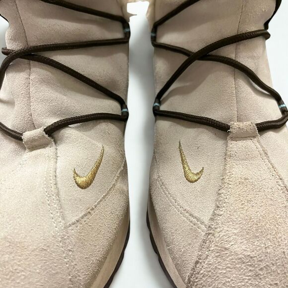 Vintage Nike Winter Boots Women 10 Y2K Fur Lined Suede Snow Boot 311959-172 - Picture 4 of 8